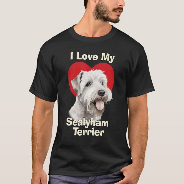 I Love My Sealyham Terrier Puppy Dog T-Shirt (Front)