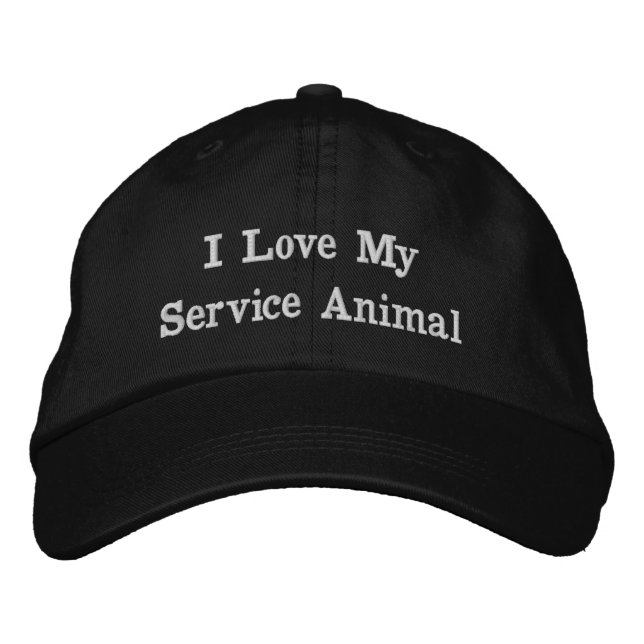 I love My Service Animal  Embroidered Hat (Front)