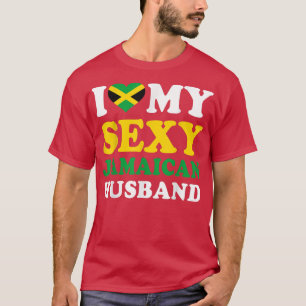 I love My Sey Jamaican Husband Jamaica Wife Gift T-Shirt