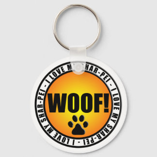 I Love My Shar-pei! keychain