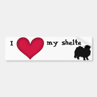 I love my shelter cat bumper sticker