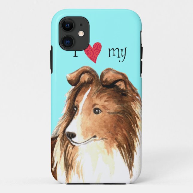 I Love my Sheltie Case-Mate iPhone Case (Back)