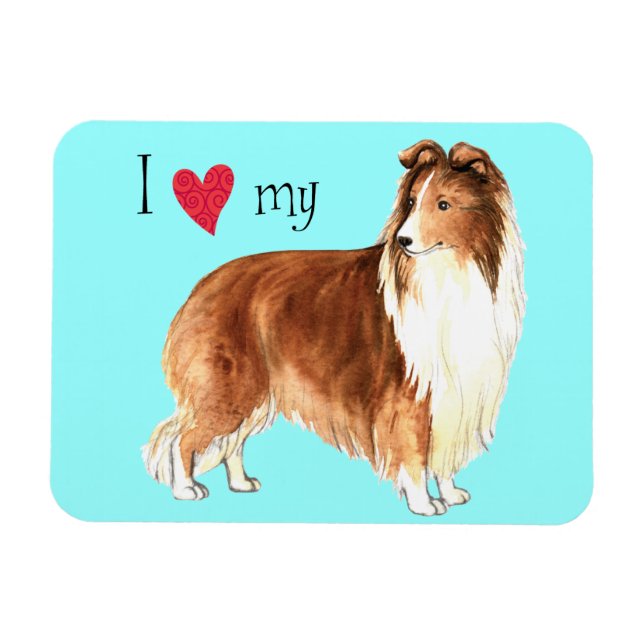 I Love my Sheltie Magnet (Horizontal)