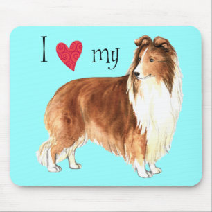 I Love my Sheltie Mouse Mat