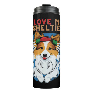 I Love My Sheltie T-Shirt Thermal Tumbler