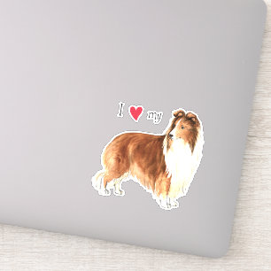 I Love my Sheltie Vinyl Sticker