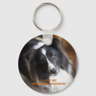I Love My Shetland Sheepdog Key Ring
