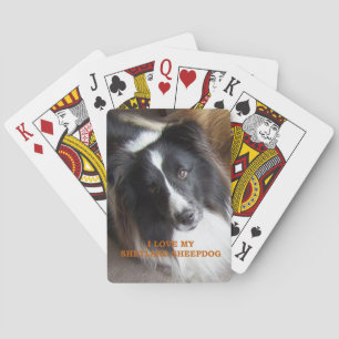 I Love My Shetland Sheepdog Playing Cards