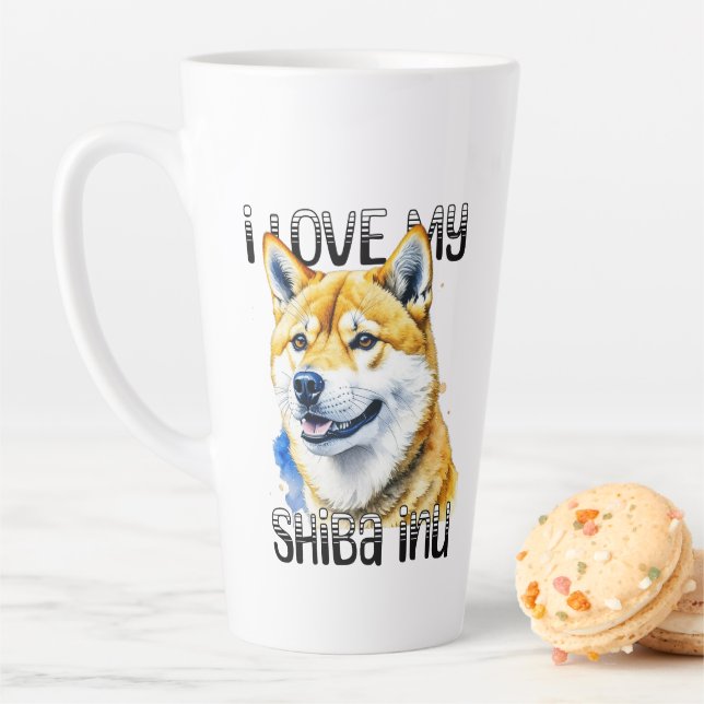 I Love My Shiba Inu | Dog Owner  Latte Mug (In Situ)