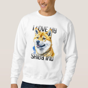 I Love My Shiba Inu Dog Owner Sweatshirt
