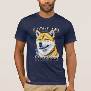 I Love My Shiba Inu   Dog Owner  T-Shirt