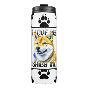 I Love My Shiba Inu   Dog Owner  Thermal Tumbler