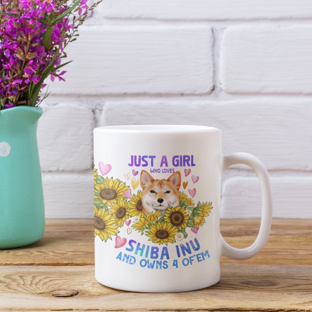 I Love My Shiba Inu Dog Pet Glowing Heart Coffee Coffee Mug (Creator Uploaded)