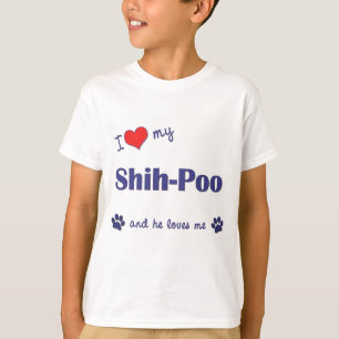 I Love My Shih-Poo (Male Dog) T-Shirt