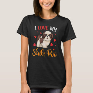I Love My Shih Poo Shirt Best Dog Lover Paw