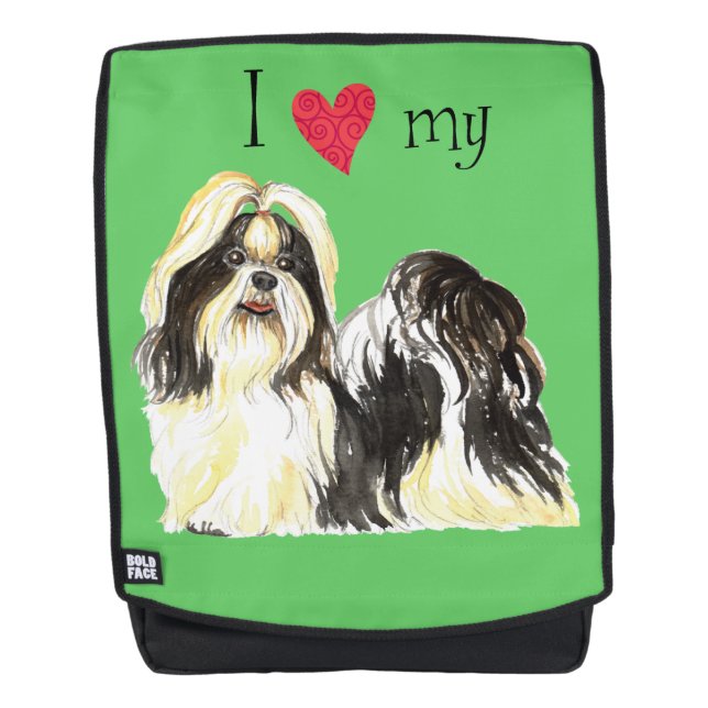 I Love my Shih Tzu Backpack (Front)