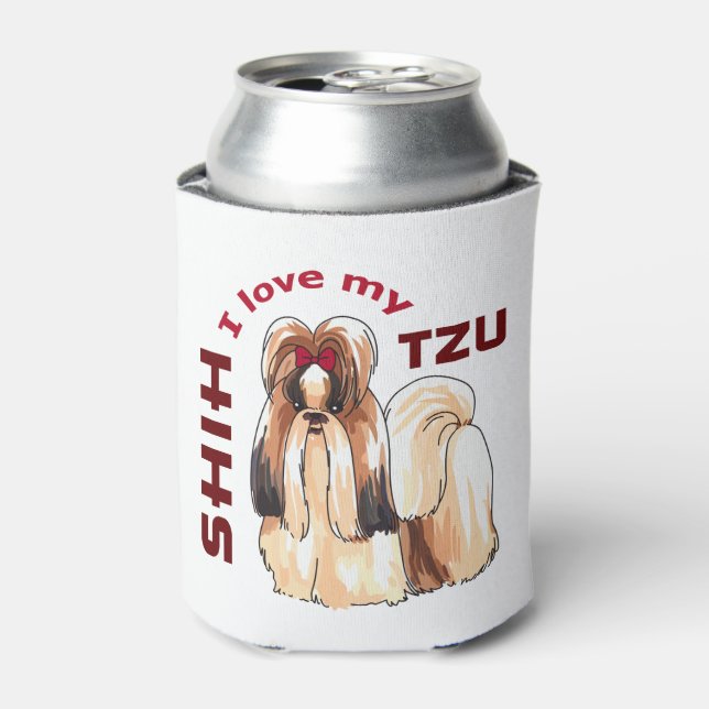 I Love my Shih Tzu Can Cooler (Can Front)