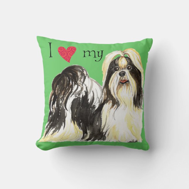 I Love my Shih Tzu Cushion (Front)