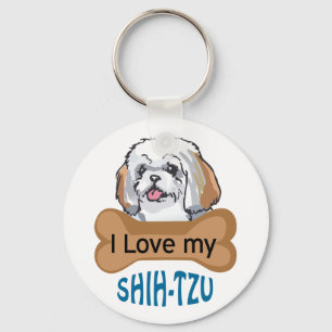 I Love my Shih Tzu Key Ring