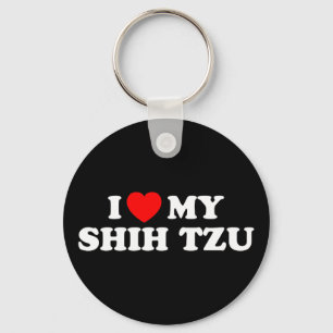 I Love my Shih Tzu Keychain
