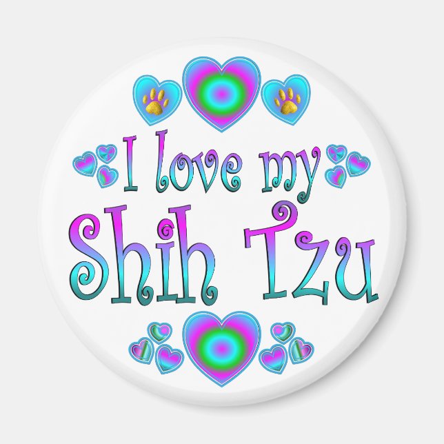 I Love My Shih Tzu Magnet (Front)