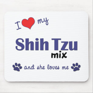 I Love My Shih Tzu Mix (Female Dog) Mouse Mat