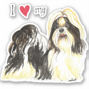 I Love my Shih Tzu Vinyl Sticker