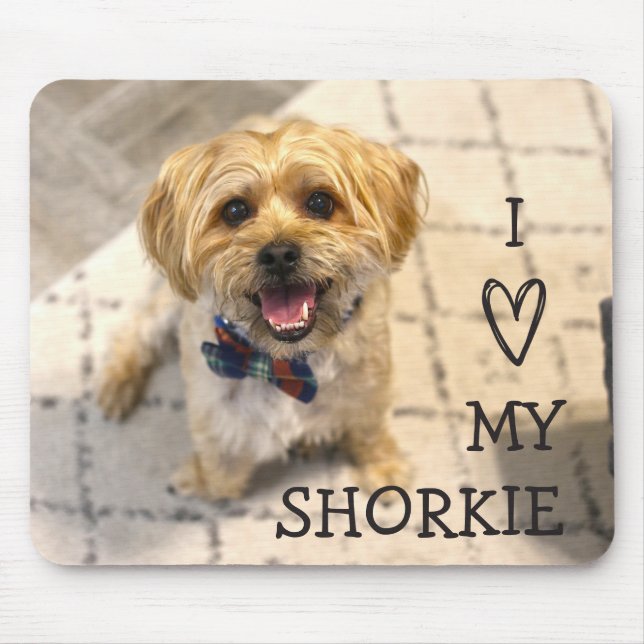 I Love My Shorkie | Full Photo Mouse Mat (Front)