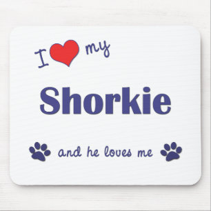 I Love My Shorkie (Male Dog) Mouse Mat