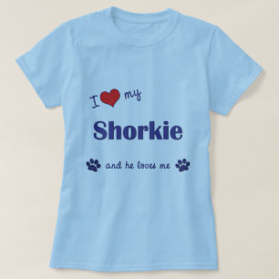 I Love My Shorkie (Male Dog) T-Shirt