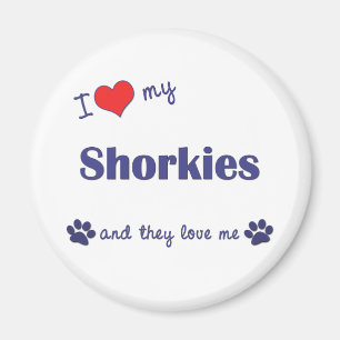 I Love My Shorkies (Multiple Dogs) Magnet