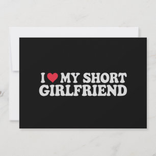 I Love My Short GF Girl Boy Couple Valentines Day  Holiday Card