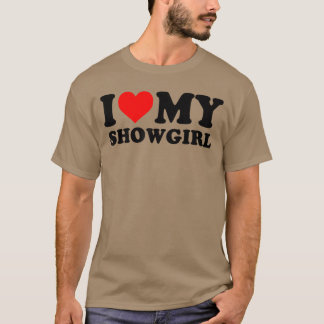 I Love My Showgirl Red Heart retro retro T-Shirt