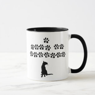 I Love My Siamese--Black Text Mug