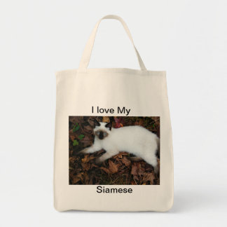 I love My Siamese, (c)kgberry 2010 Organic  Tote