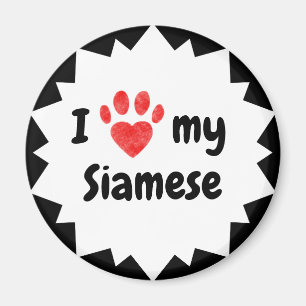 I Love My Siamese Cat Magnet