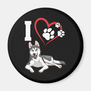 I love my siberian husky dog Home Decor Gift Magnet