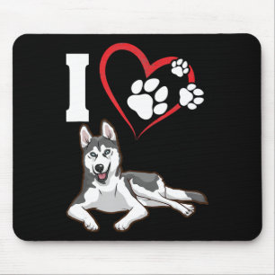 I love my siberian husky dog Home Decor Gift Mouse Mat
