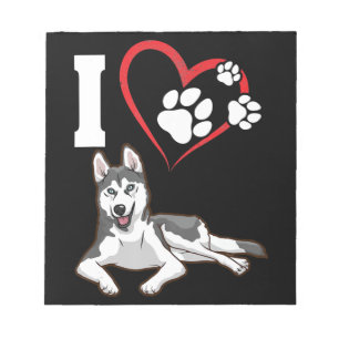 I love my siberian husky dog Home Decor Gift Notepad