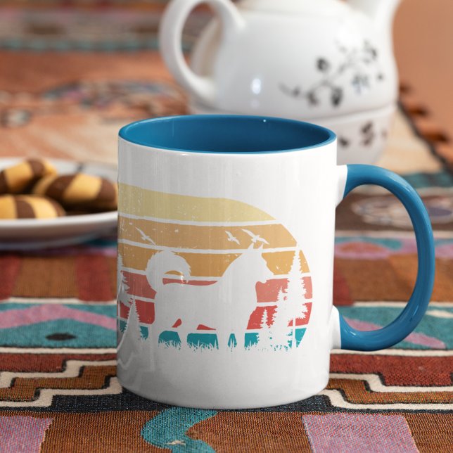 I Love My Siberian husky Dog Pet Glowing Heart Coffee Mug (Creator Uploaded)