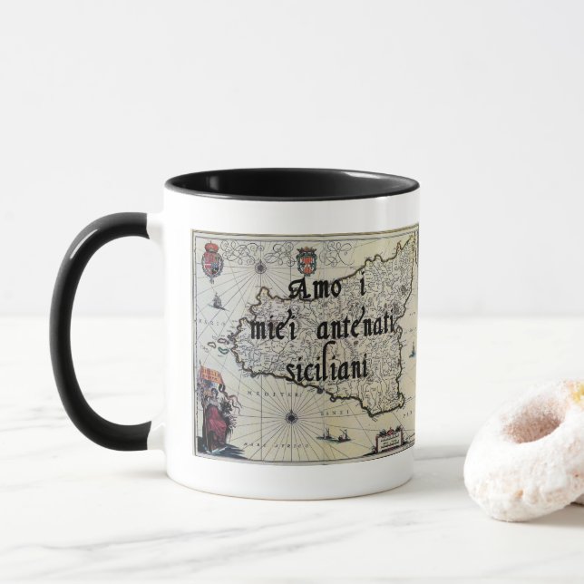 I Love My Sicilian Ancestors | Custom Mug (With Donut)
