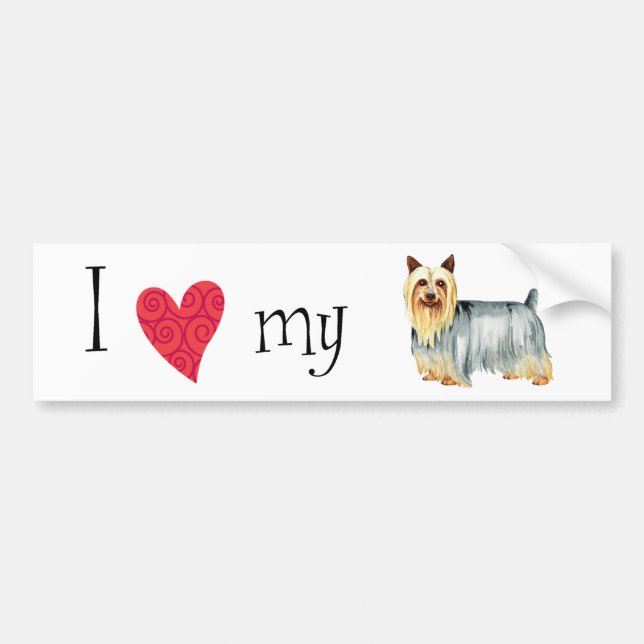 I Love my Silky Terrier Bumper Sticker (Front)