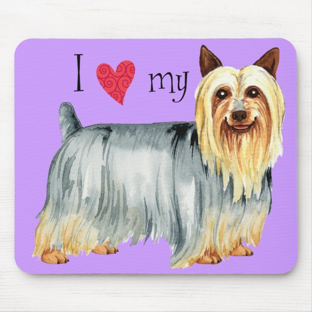 I Love my Silky Terrier Mouse Mat (Front)