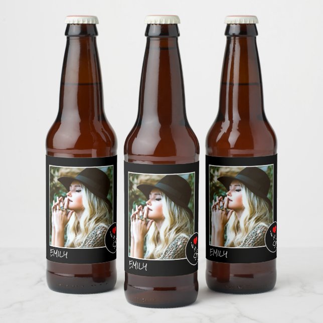 I Love My Sis Custom Photo – Personalised Beer Bottle Label (Bottles)