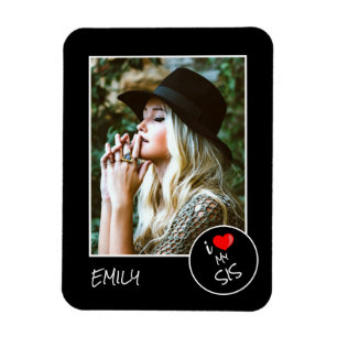 I Love My Sis, Custom Photo – Personalised Magnet
