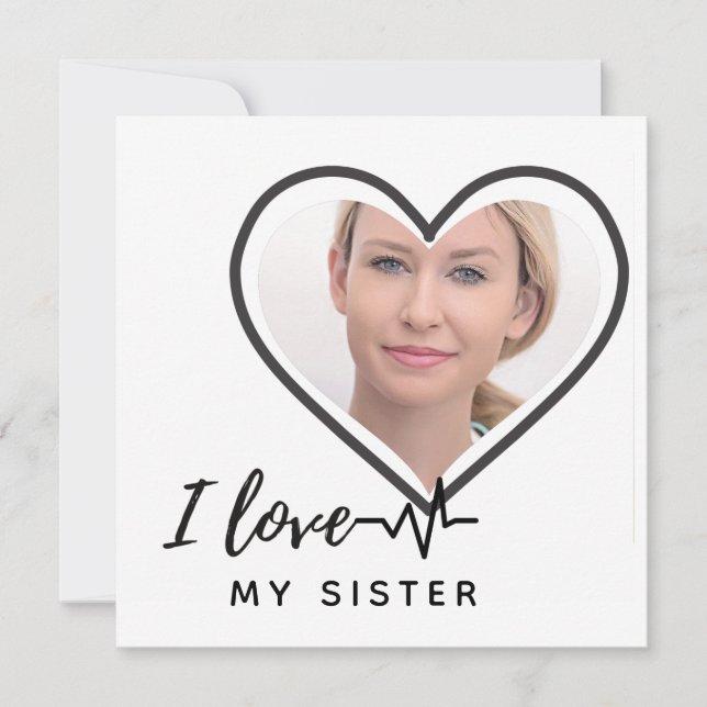 I Love My SISTER - Best Friend Personalised Gift (Front)
