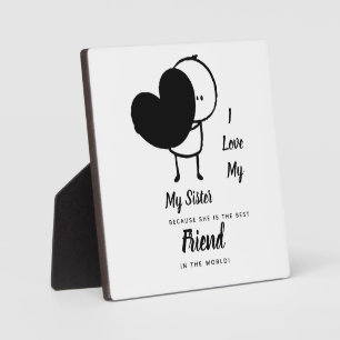 I Love My SISTER - Best Friend Personalised Gift Plaque