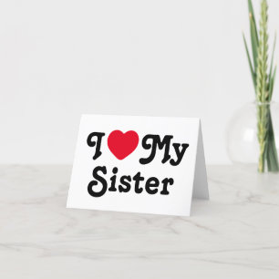I love my sister holiday card