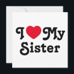 I love my sister holiday card<br><div class="desc">I love my sister postcard is the perfect gift to let your sisters know you love them. It is a perfect gift for sister and can be read as a love message to your sister or sarcastic funny one. You choose... I heart mrs sister is a classic</div>