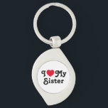 I love my sister key ring<br><div class="desc">I love my sister key ring is the perfect gift to let your sisters know you love them. It is a perfect gift for sister and can be read as a love message to your sister or sarcastic funny one. You choose...  I heart mrs sister is a classic</div>